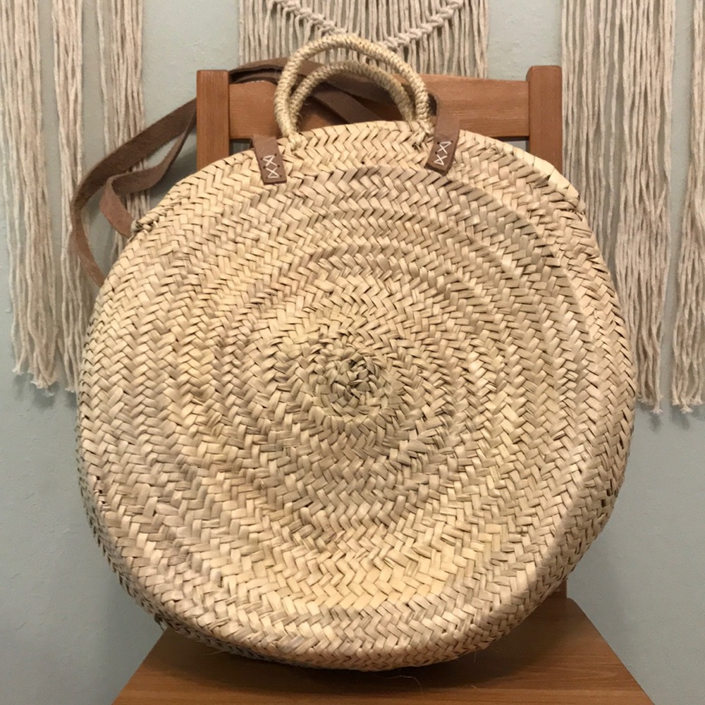 Mallorca Round Raffia Straw Bag